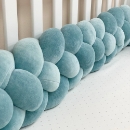 Protectie laterala patut bebe tripla menta inchis
